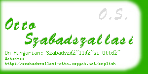 otto szabadszallasi business card